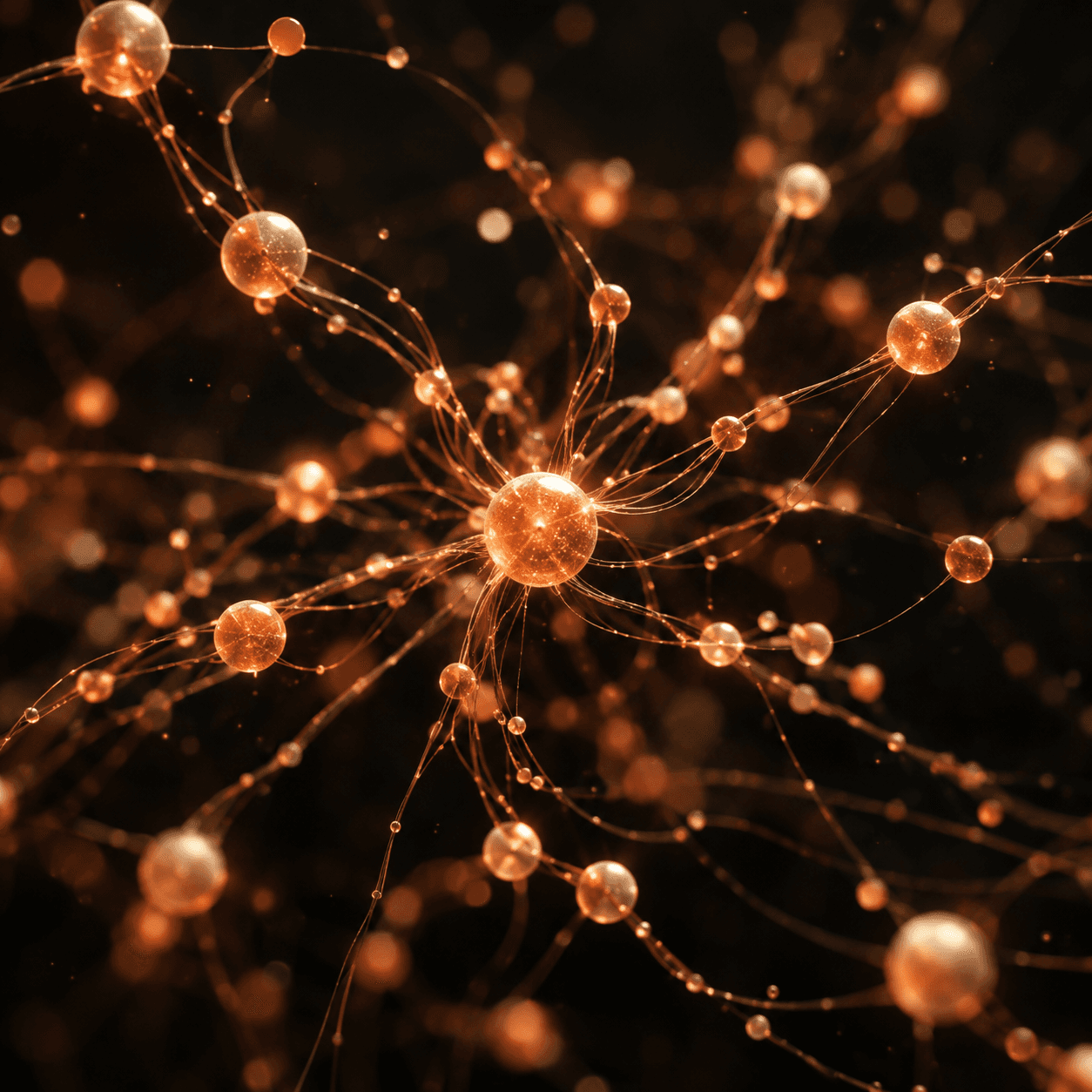 Red neuronal artificial que representa la automatización de procesos con inteligencia artificial